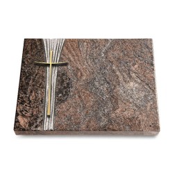 Grabtafel Paradiso Strikt Kreuz 2 (Bronze)