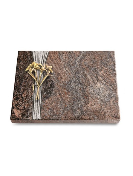 Grabtafel Paradiso Strikt Lilie (Bronze)