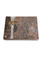 Grabtafel Paradiso Strikt Rose 1 (Bronze)