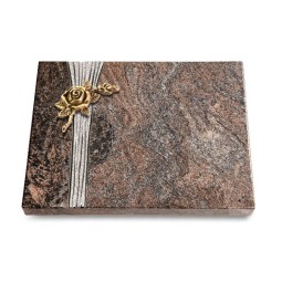 Grabtafel Paradiso Strikt Rose 1 (Bronze)