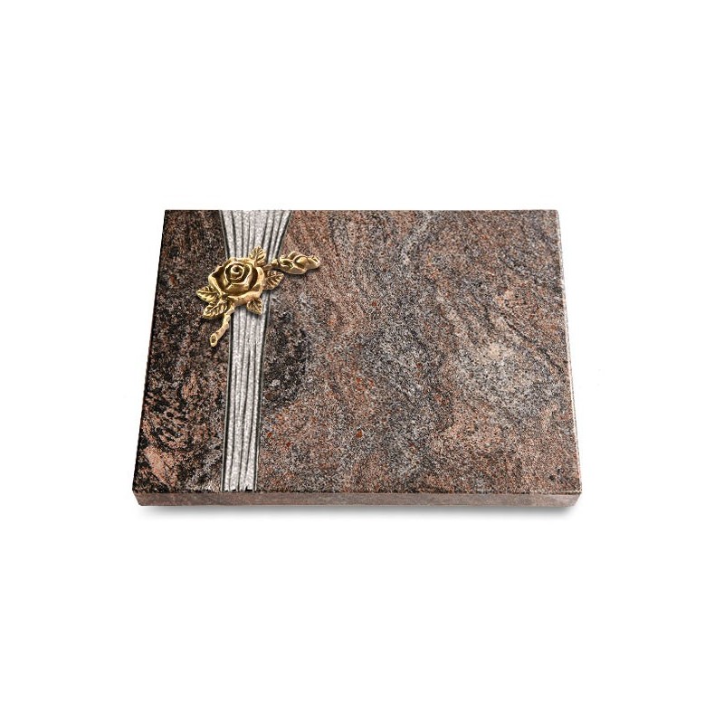 Grabtafel Paradiso Strikt Rose 1 (Bronze)