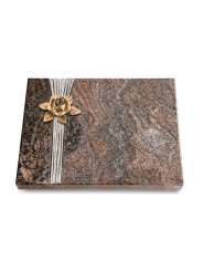 Grabtafel Paradiso Strikt Rose 4 (Bronze)