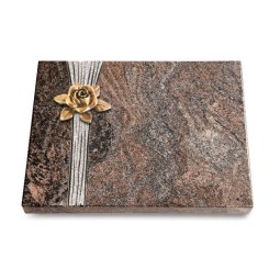 Grabtafel Paradiso Strikt Rose 4 (Bronze)