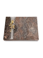 Grabtafel Paradiso Strikt Rose 8 (Bronze)