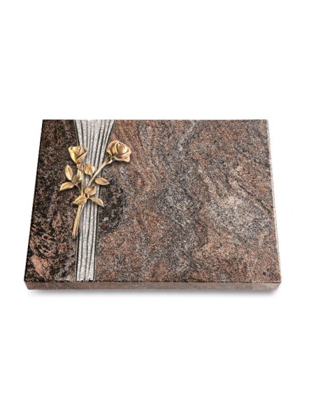 Grabtafel Paradiso Strikt Rose 10 (Bronze)