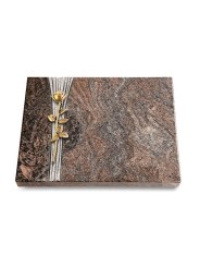 Grabtafel Paradiso Strikt Rose 12 (Bronze)