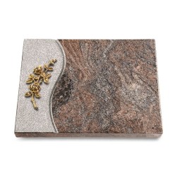 Grabtafel Paradiso Wave Rose 5 (Bronze)