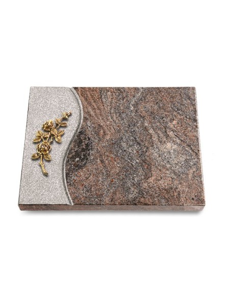 Grabtafel Paradiso Wave Rose 5 (Bronze)