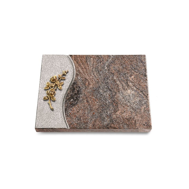 Grabtafel Paradiso Wave Rose 5 (Bronze)