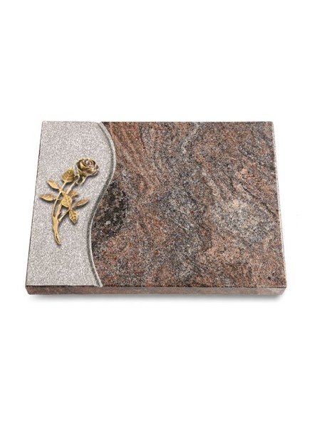 Grabtafel Paradiso Wave Rose 6 (Bronze)