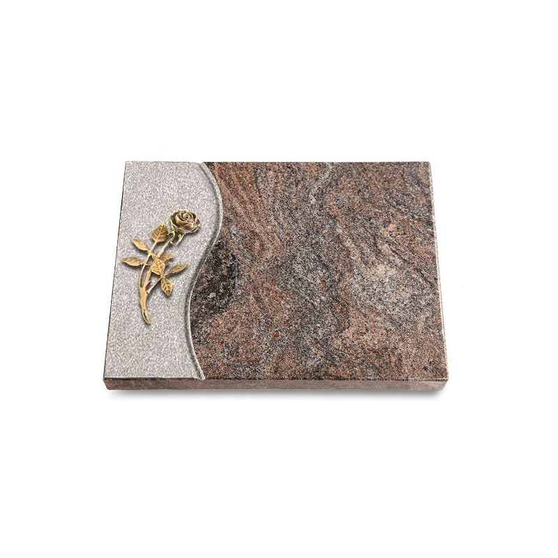 Grabtafel Paradiso Wave Rose 6 (Bronze)