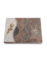 Grabtafel Paradiso Wave Rose 7 (Bronze)