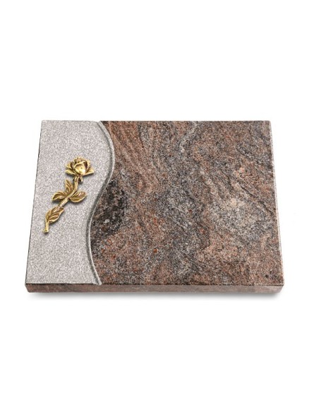 Grabtafel Paradiso Wave Rose 7 (Bronze)