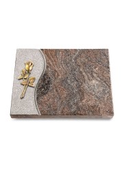 Grabtafel Paradiso Wave Rose 8 (Bronze)