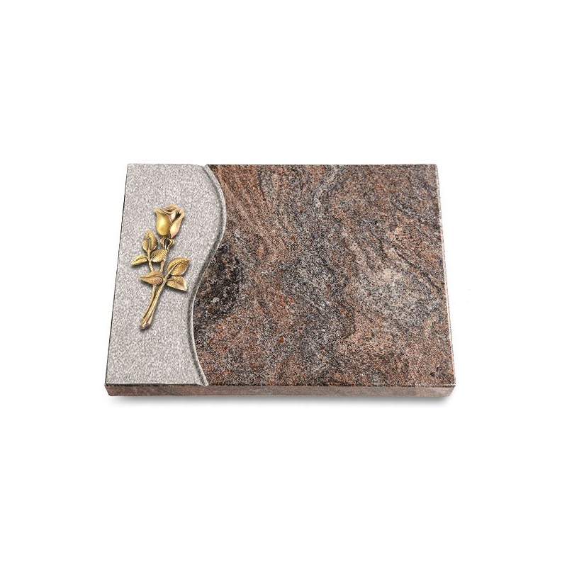 Grabtafel Paradiso Wave Rose 8 (Bronze)