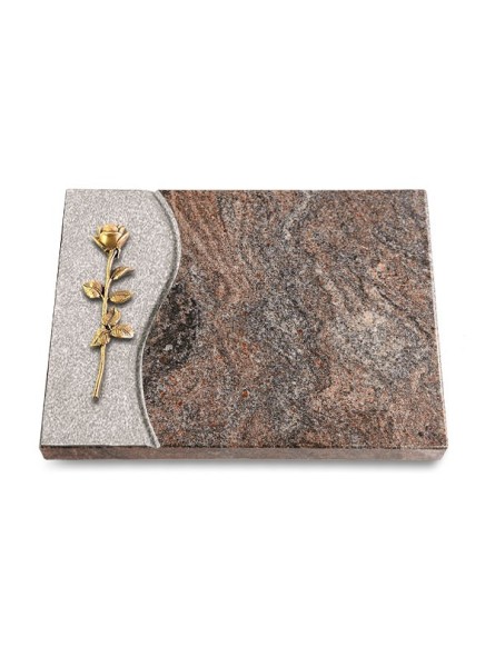 Grabtafel Paradiso Wave Rose 12 (Bronze)