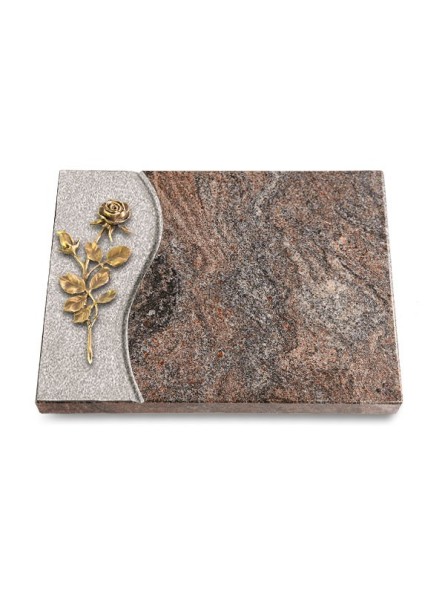 Grabtafel Paradiso Wave Rose 13 (Bronze)