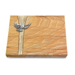 Grabtafel Rainbow Strikt Taube (Alu)