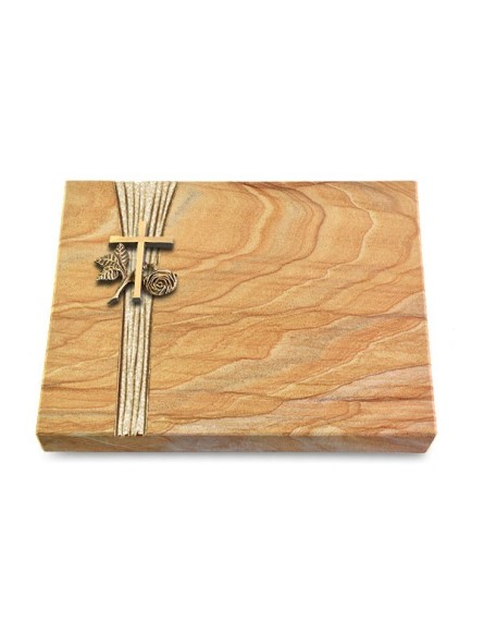 Grabtafel Rainbow Strikt Kreuz 1 (Bronze)