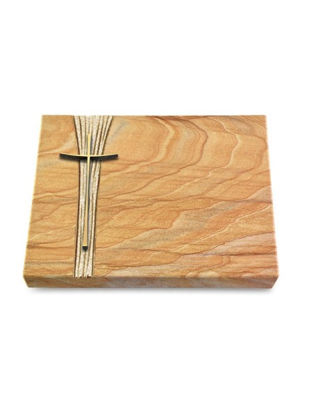 Grabtafel Rainbow Strikt Kreuz 2 (Bronze)