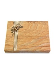 Grabtafel Rainbow Strikt Rose 1 (Bronze)