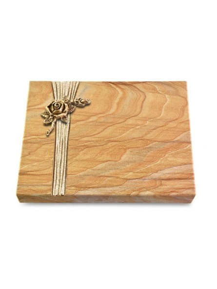 Grabtafel Rainbow Strikt Rose 1 (Bronze)