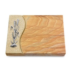 Grabtafel Rainbow Wave Ähren 2 (Alu)