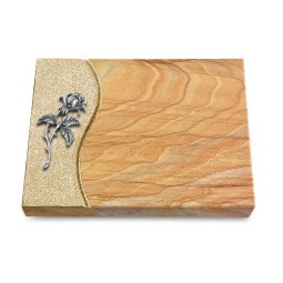 Grabtafel Rainbow Wave Rose 2 (Alu)