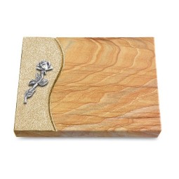 Grabtafel Rainbow Wave Rose 7 (Alu)