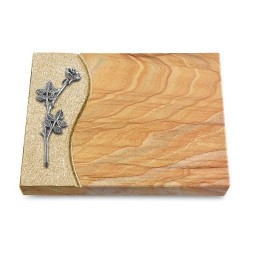 Grabtafel Rainbow Wave Rose 9 (Alu)