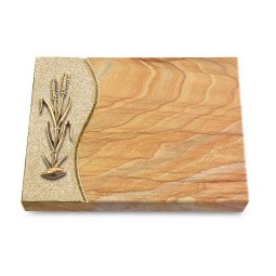 Grabtafel Rainbow Wave Ähren 2 (Bronze)