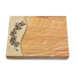 Grabtafel Rainbow Wave Efeu (Bronze)