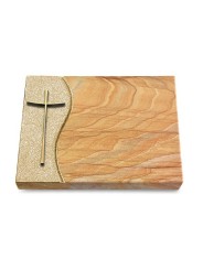 Grabtafel Rainbow Wave Kreuz 2 (Bronze)