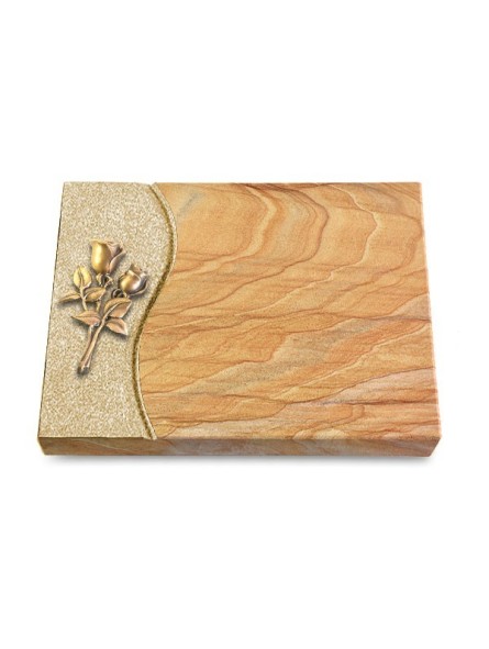 Grabtafel Rainbow Wave Rose 11 (Bronze)