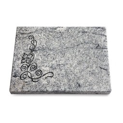 Grabtafel Viskont White Pure Blume 2