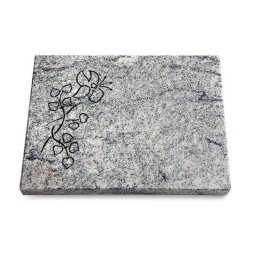 Grabtafel Viskont White Pure Blume 3