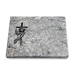 Grabtafel Viskont White Pure Kreuz 3