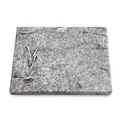 Grabtafel Viskont White Pure Ähren 2 (Alu)