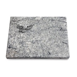 Grabtafel Viskont White Pure Taube (Alu)