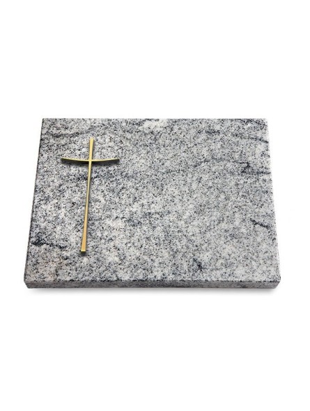 Grabtafel Viskont White Pure Kreuz 2 (Bronze)