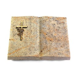 Grabbuch Livre/New Kashmir Kreuz/Rose (Bronze)