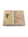 Grabbuch Livre/New Kashmir Kreuz/Rose (Bronze)