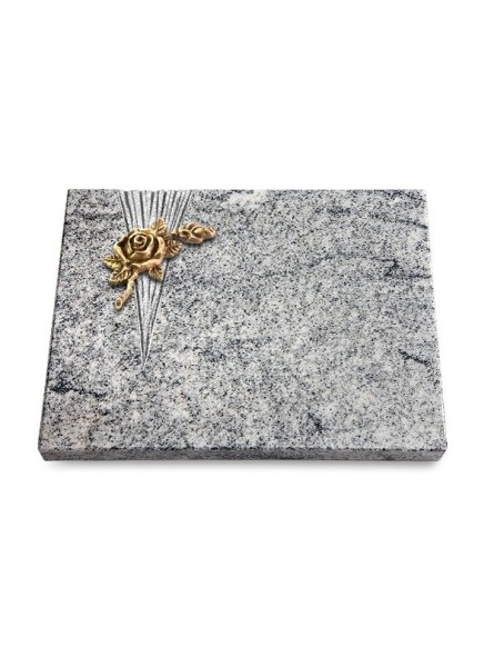 Grabtafel Viskont White Delta Rose 1 (Bronze)