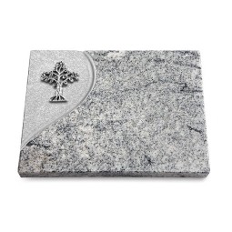 Grabtafel Viskont White Folio Baum 2 (Alu)