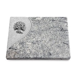 Grabtafel Viskont White Folio Baum 3 (Alu)