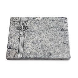 Grabtafel Viskont White Strikt Baum 2 (Alu)