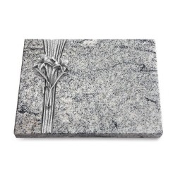 Grabtafel Viskont White Strikt Lilie (Alu)