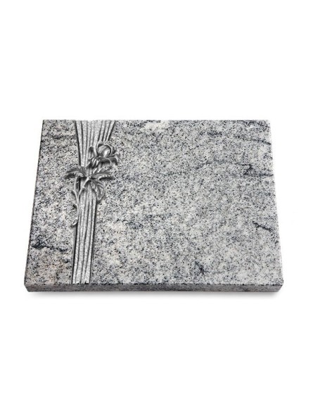 Grabtafel Viskont White Strikt Rose 2 (Alu)