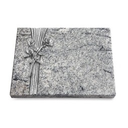 Grabtafel Viskont White Strikt Rose 10 (Alu)