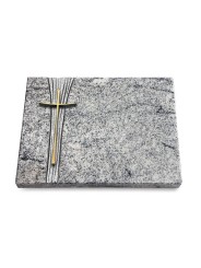 Grabtafel Viskont White Strikt Kreuz 2 (Bronze)